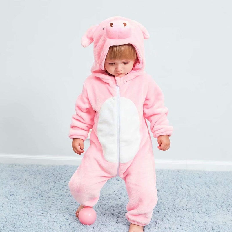 OLLULL Baby Pig Costumes Unisex Toddler Outfit Halloween Dress Up Romper 2-3 Years - Image 3